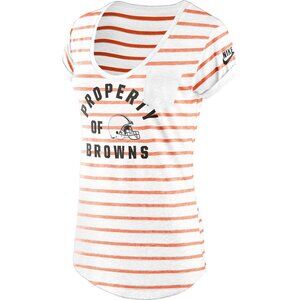 Nike | Cleveland Browns NFL Striped T-Shirt | Large | Official NFL Fan Tee